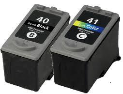 Canon PG-40 Black and CL-41 Colour Remanufactured Ink Cartridges
